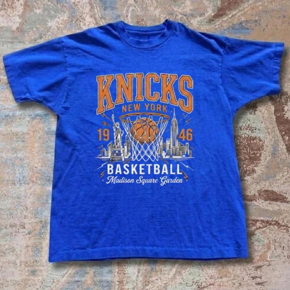 York Knicks Blue Basketball Tee